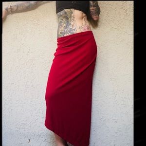 Banana Republic Long Red Skirt